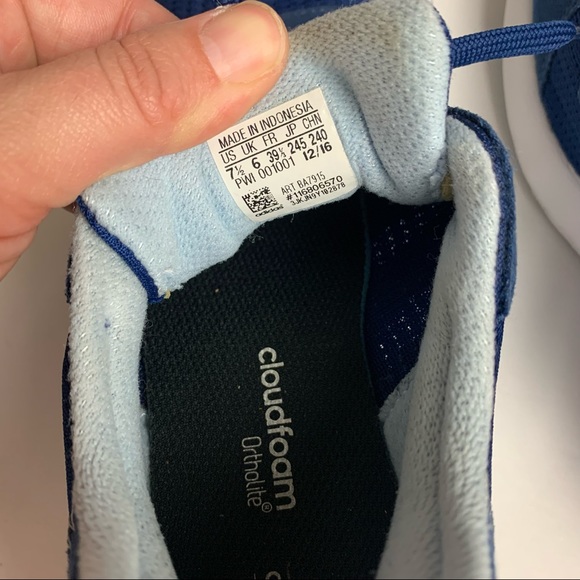 Adidas Element Refresh Cloudfoam Running Shoes Blue Size 7.5 - Picture 7 of 9